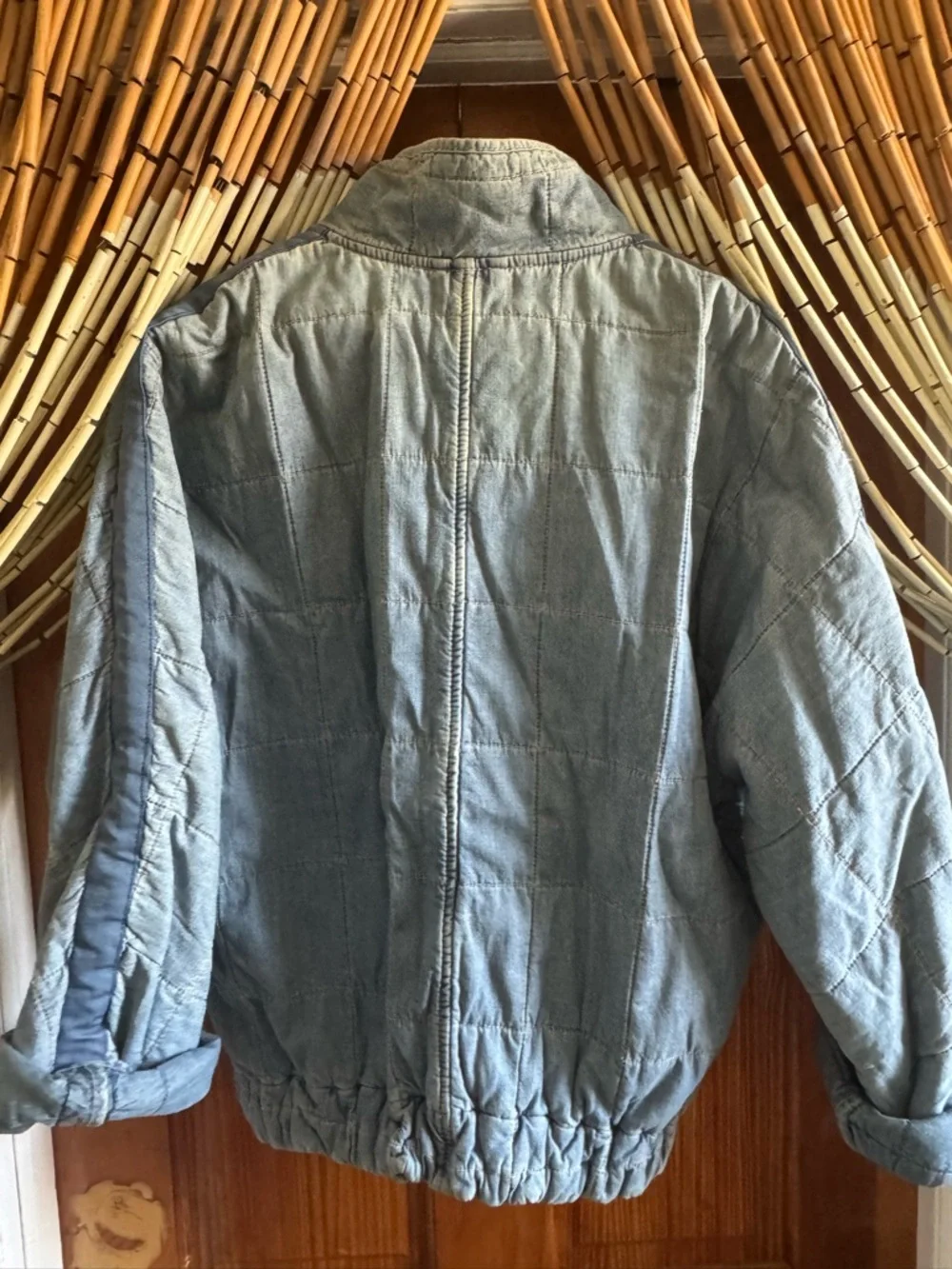Free People Dolman Quilted Jean Jacket - Light Blue - Medium - Picture 3 of 6